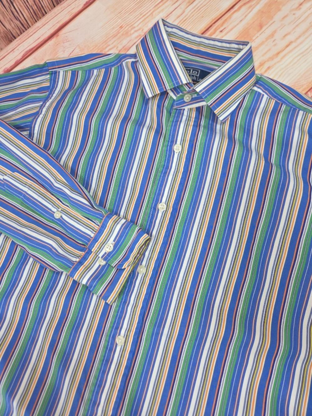 Polo Ralph Lauren Mens Regent Classic Fit Blue Shirt Medium